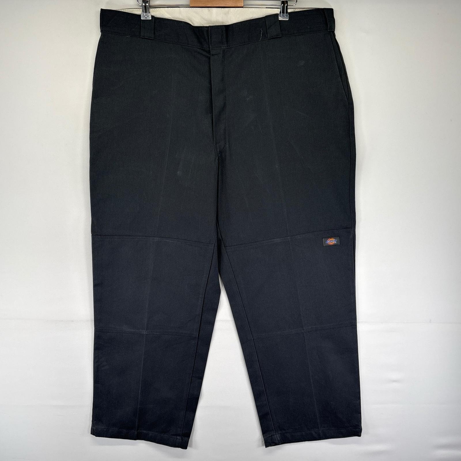 古着 ディッキーズ Dickies パンツ ダブルニー ジッパーフライ 大きいサイズ ワンポイント ツールポケット W42 L30 グレー系 メンズ