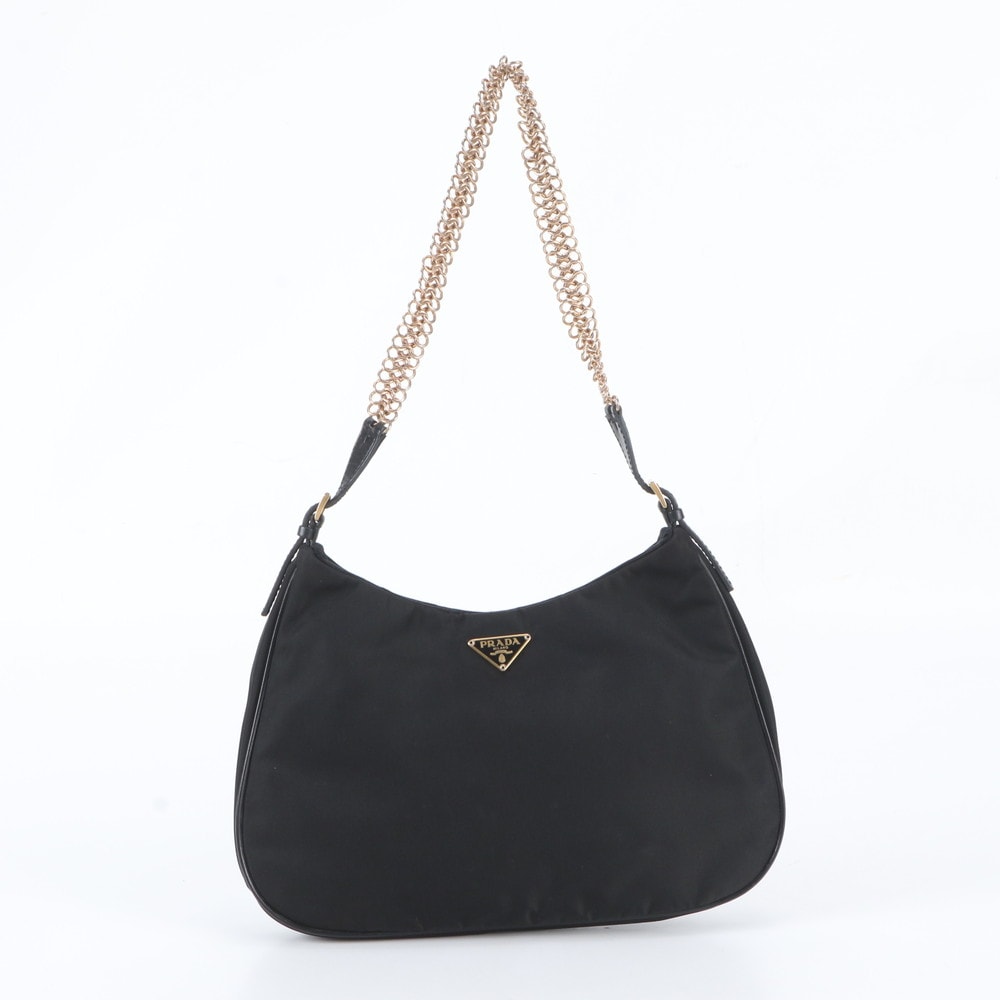 ■極美品 プラダ テスート ナイロントライアングルロゴショルダーバッグ