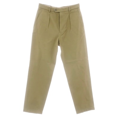 【中古】グッチ GUCCI コットン カジュアルスラックスパンツ オリーブベージュ【サイズ44】【メンズ】