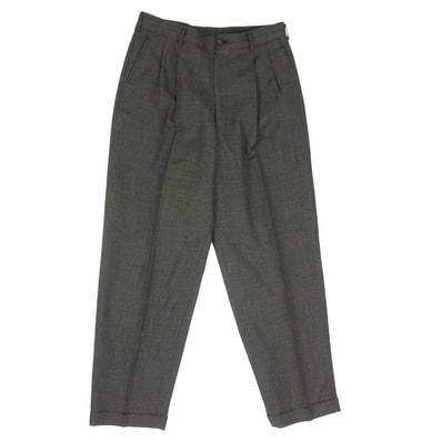 COMME des GARCONS HOMME コムデギャルソンオム HP-04037M Vintage ヴィンテージ 90s 田中オム 2タック 千鳥柄 チェック スラックス パンツ グレー系 M【中古】