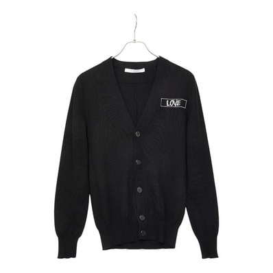 ジバンシー LOVE カーディガン サイズS ブラック ウール メンズ Givenchy 【中古】