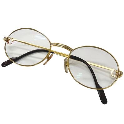 美品 カルティエ メガネ ゴールド メンズ 51□20