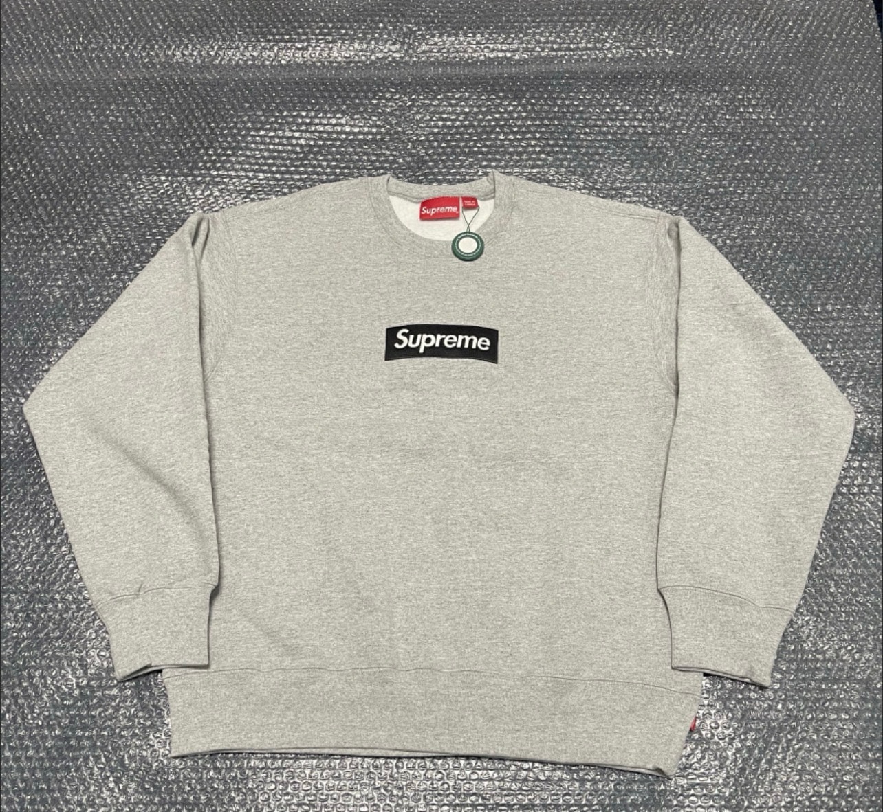 Supreme Box Logo Crewneck "Heather Grey" (22FW)