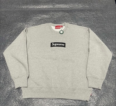 Supreme Box Logo Crewneck "Heather Grey" (22FW)