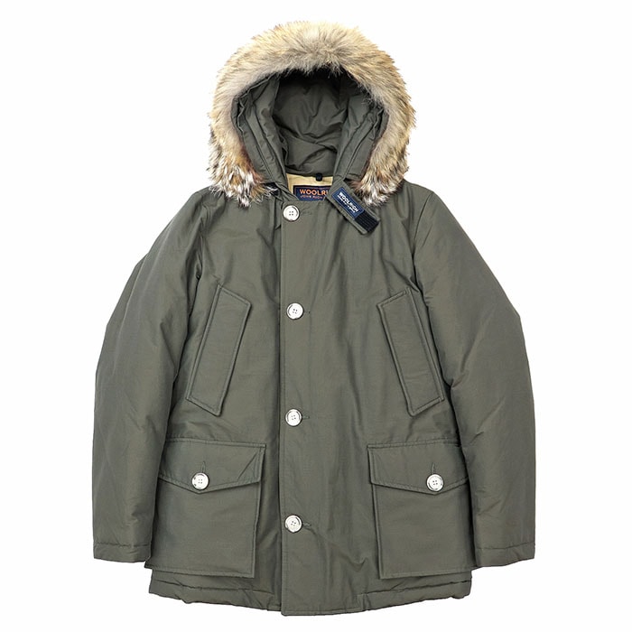 SALE【美品】WOOLRICH ウールリッチ ダウンジャケット ARCTIC PARKA アークティック・パーカ コヨーテファー取り外し可 フーディー アウター メンズ サイズ USA XXS / EU XS オリーブ 緑 モルドバ製