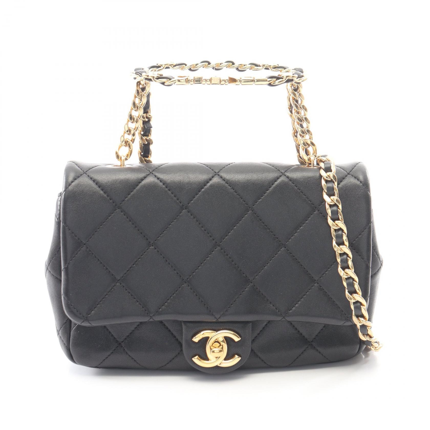 シャネル CHANEL マトラッセ 2WAY ショルダーバッグ バッグ レザー レディース ブラック系 【中古】
