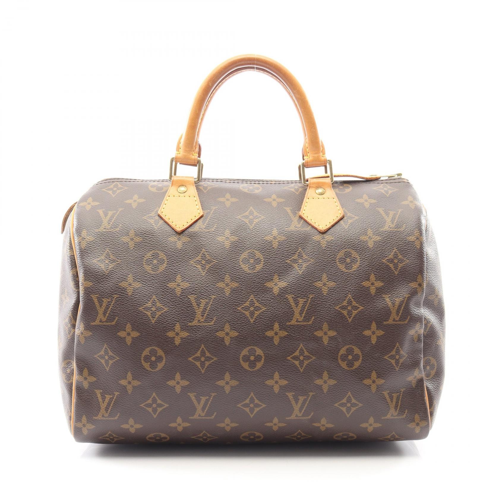 ルイ・ヴィトン LOUIS VUITTON スピーディ30 ハンドバッグ バッグ PVCコーティングキャンバス レザー モノグラム レディース ブラウン系 M41526 【中古】