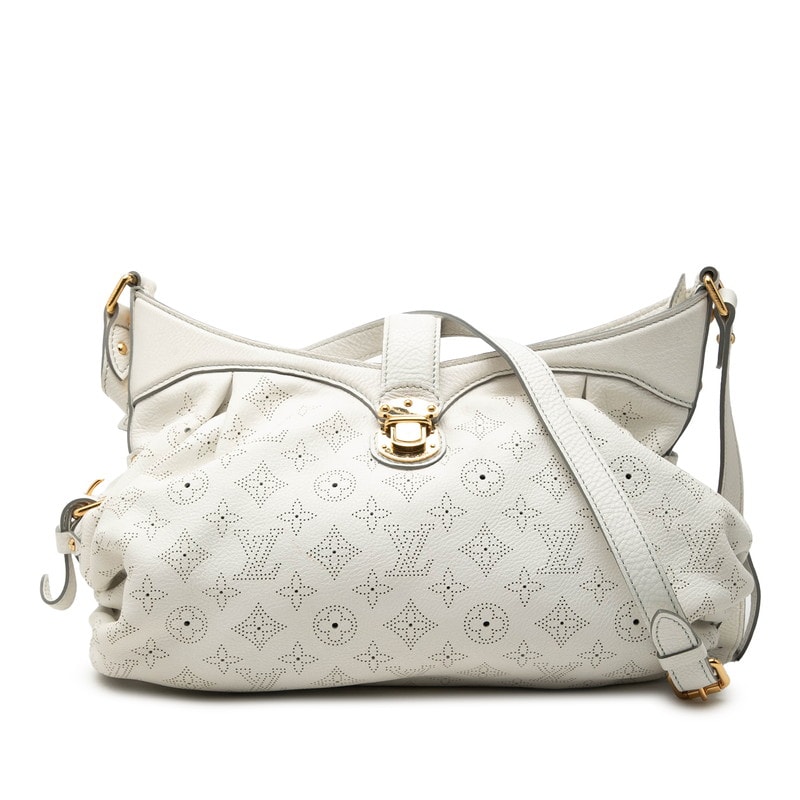 ルイ ヴィトン モノグラム マヒナXS 斜め掛け ショルダーバッグ M95661 ブロン ホワイト レザー レディース LOUIS VUITTON 【中古】