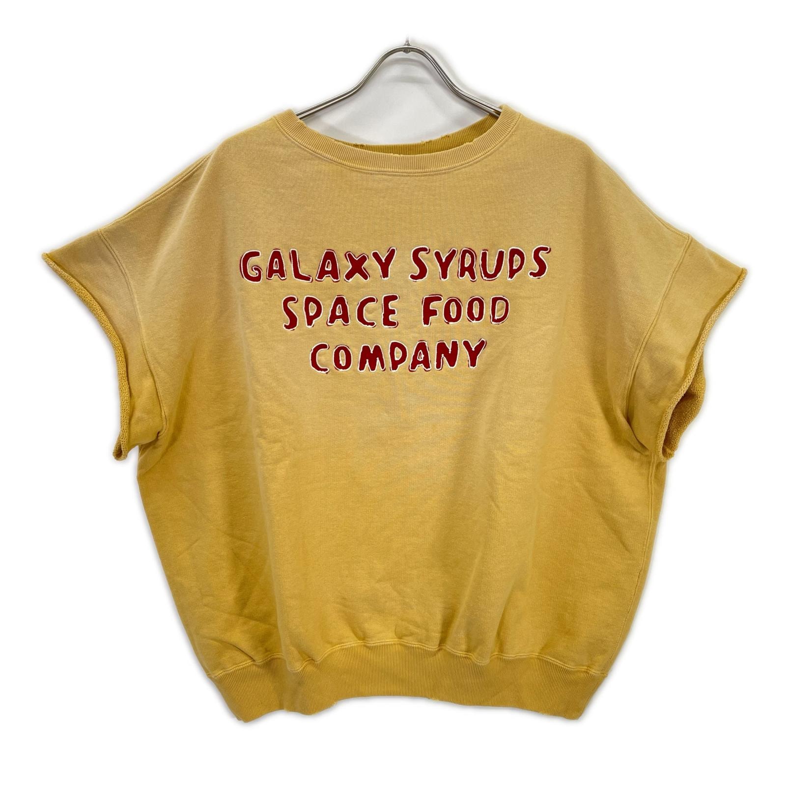 バウウワ イエロー ギャラクシー ショートスリーブ スウェット Tシャツ XL