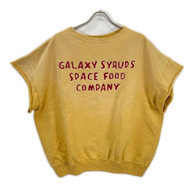 バウウワ イエロー ギャラクシー ショートスリーブ スウェット Tシャツ XL