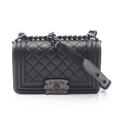 シャネル CHANEL ボーイシャネル スモール ショルダーバッグ バッグ ラムスキン(羊革) レディース ブラック系 A67085 【中古】