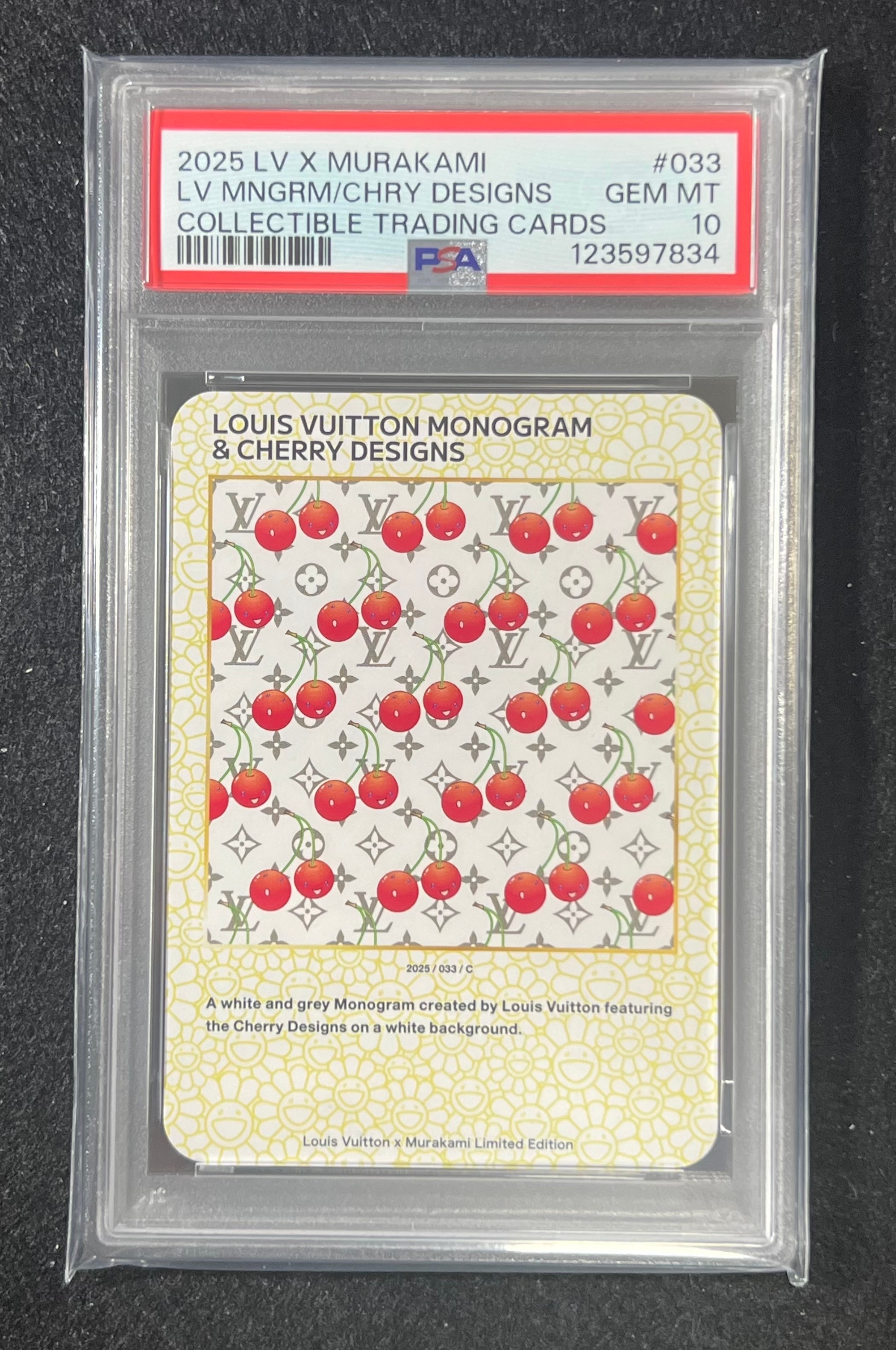 【PSA10】中 白色 Cherry 033 ルイヴィトン 非売品 LVx村上隆 PSA10】ルイヴィトン モノグラム & チェリーデザインズ C [2025