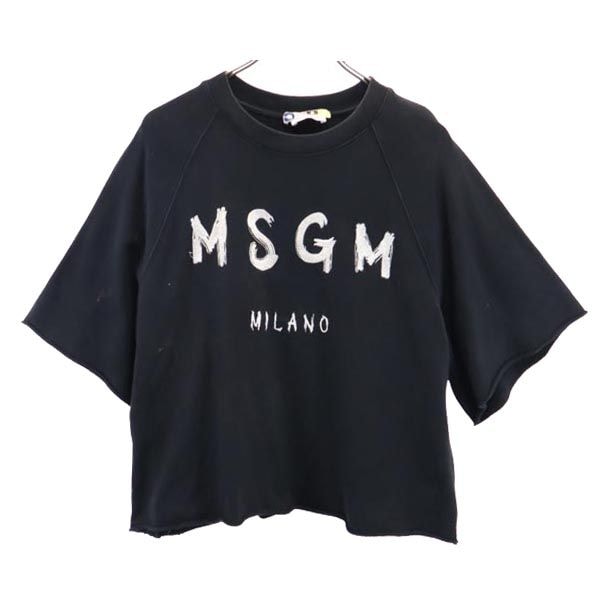 MSGM エムエスジーエム イタリア製 半袖 スウェット トレーナー XS ブラック系
