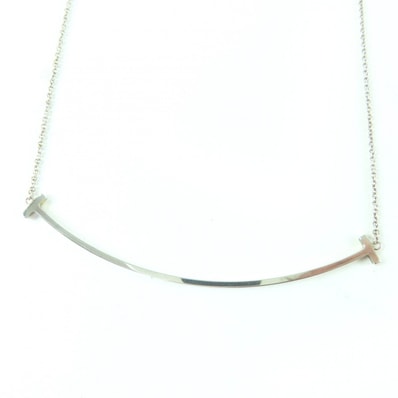 美品 ティファニー ネックレス スマイル ペンダント ラージ シルバー