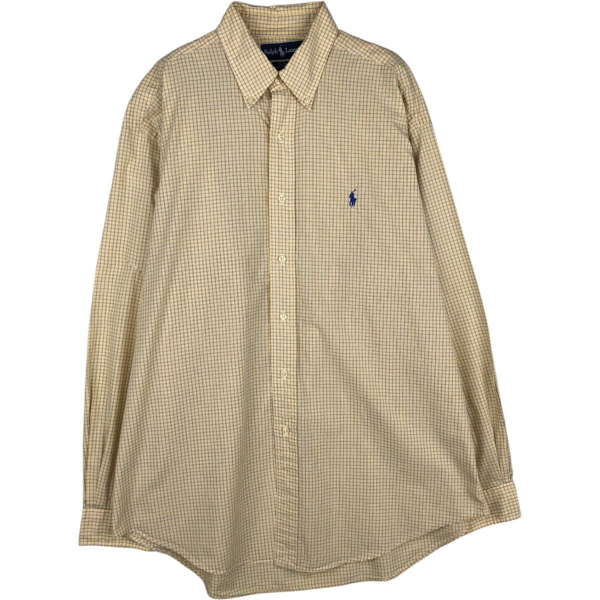 古着 ラルフローレン Ralph Lauren BLAKE 長袖 ボタンダウンチェックシャツ メンズL相当/eaa629099