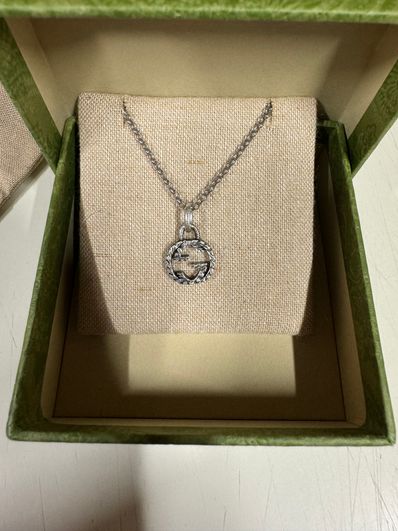 GUCCI Interlocking G Pendant Necklace