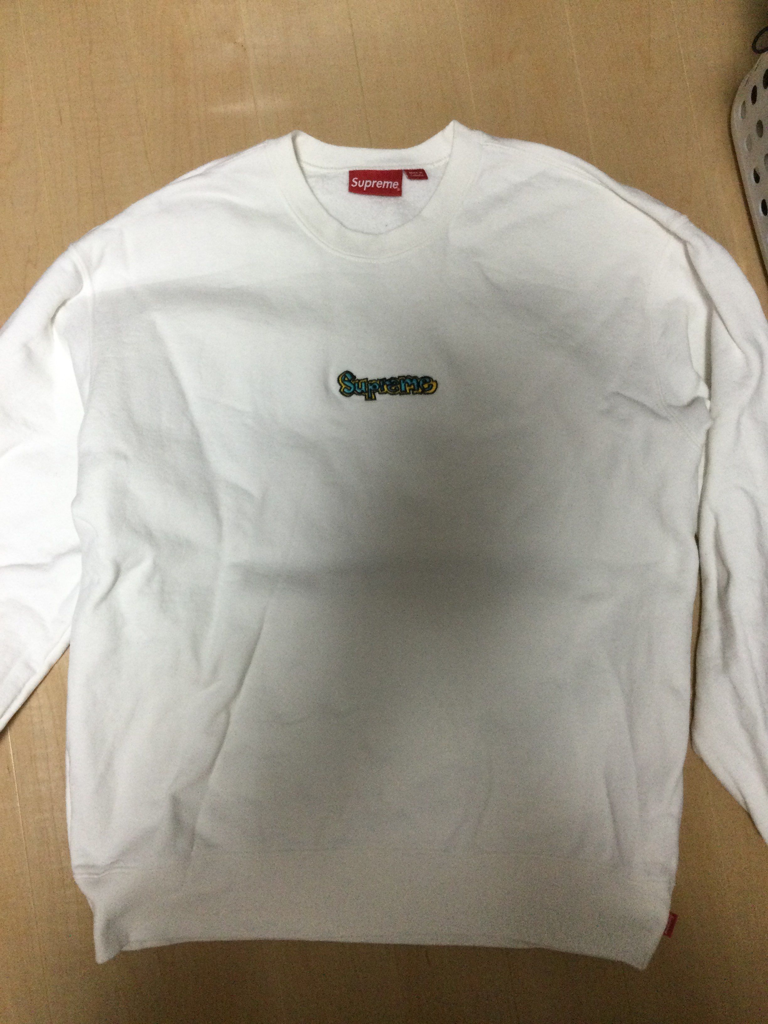 Supreme Gonz Logo Crewneck "White"