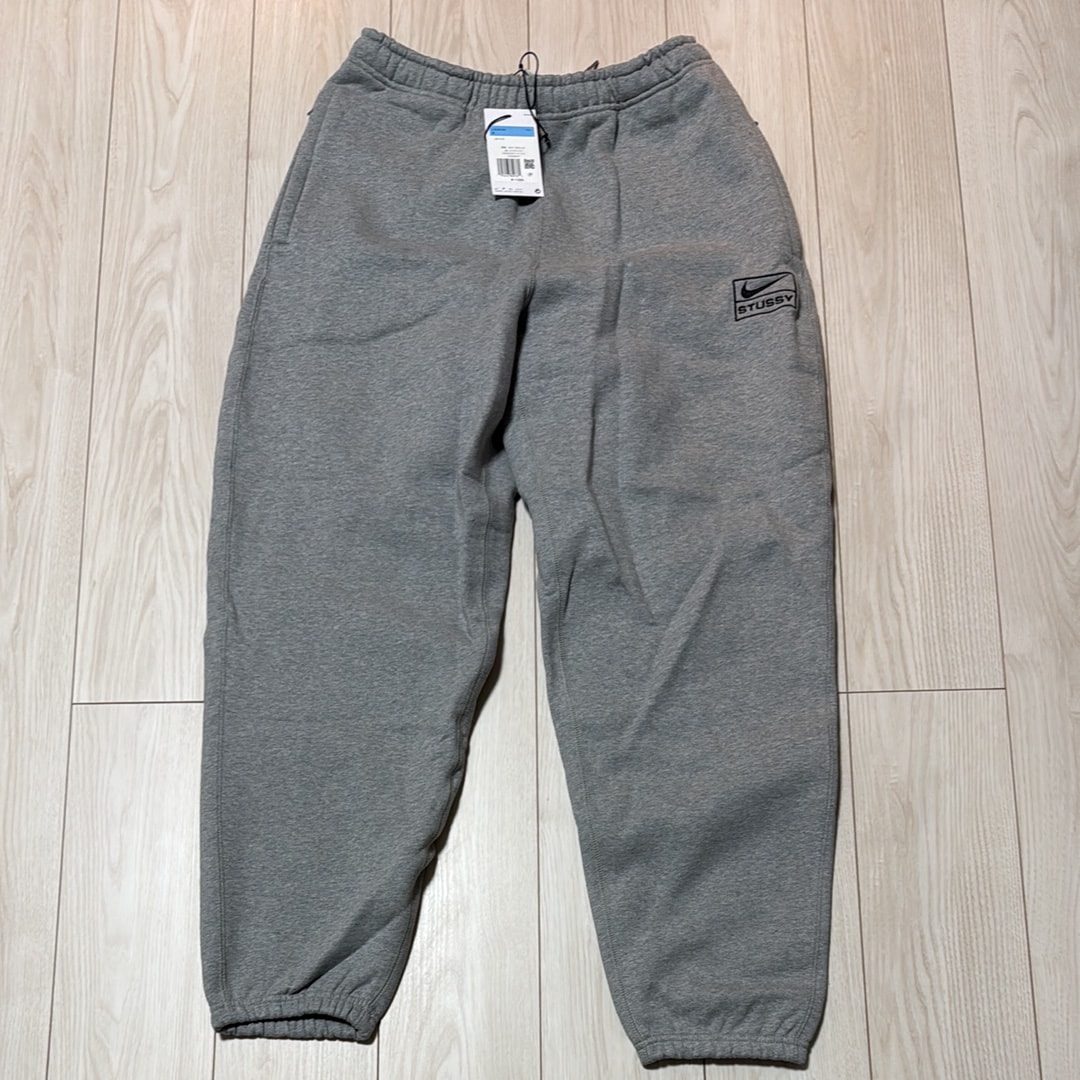 Stussy × Nike NRG Washed Fleece Pant (Asia Size) "Grey" DJ9491-063