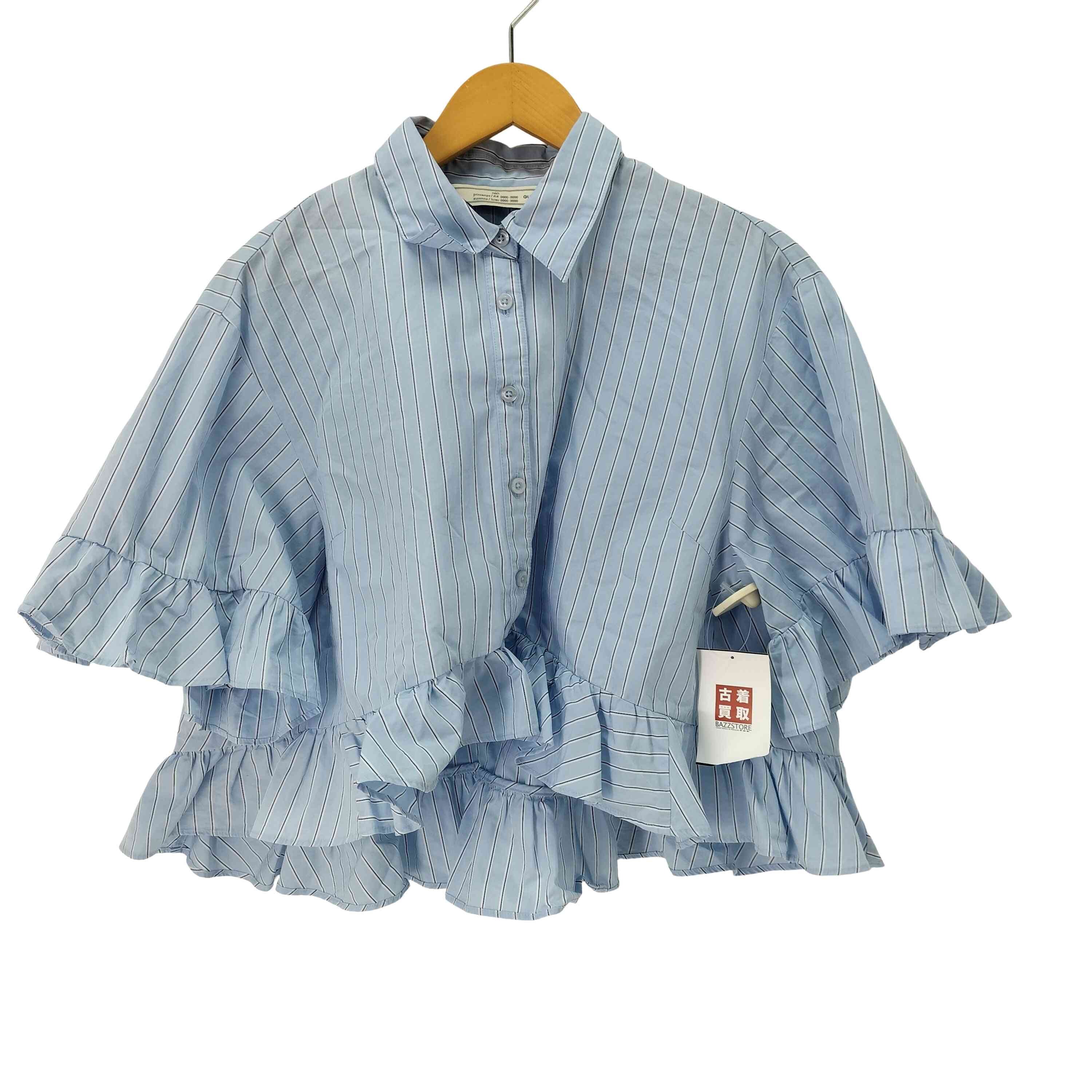 5分丈 ペプラムシャツ【1141744463887】