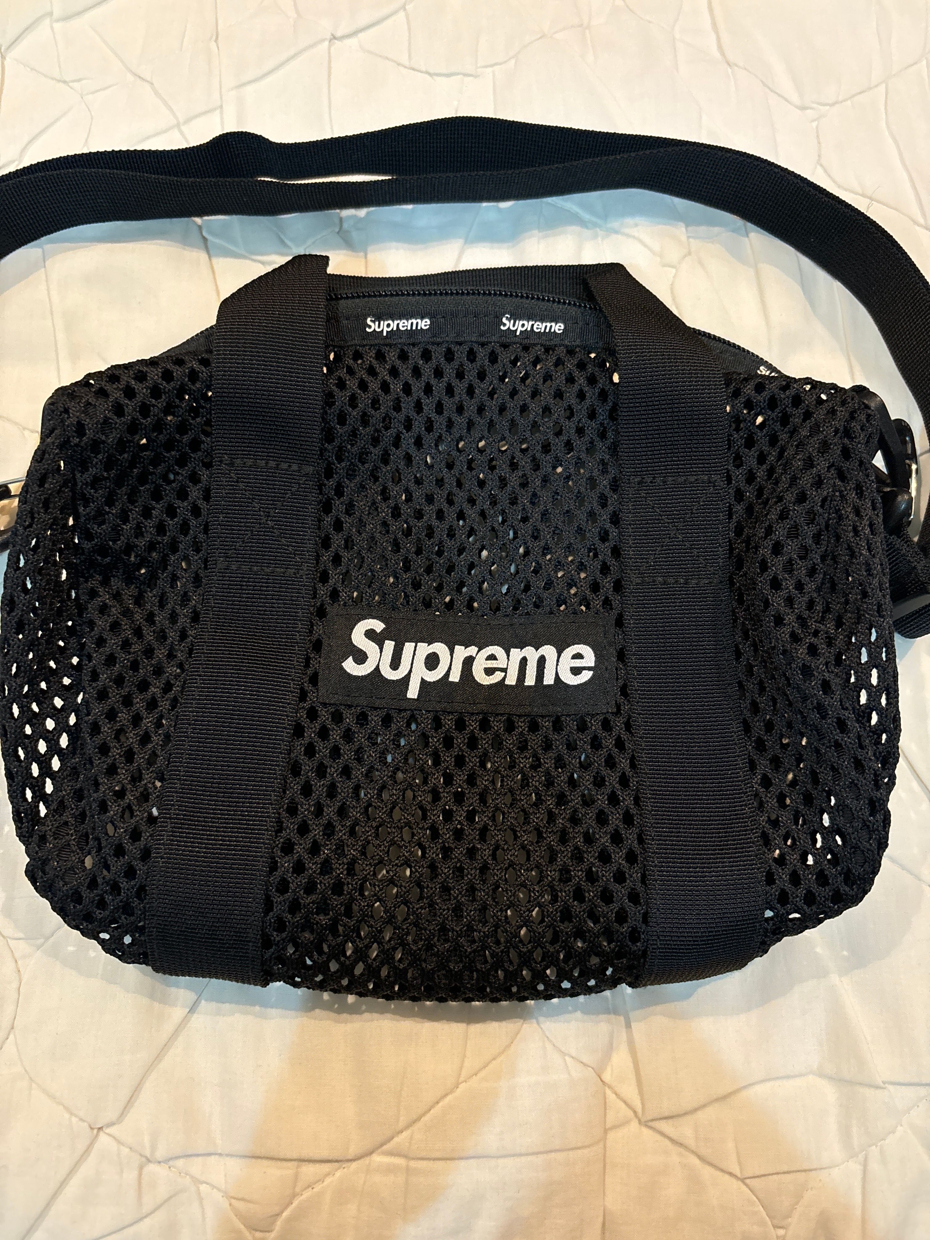 Supreme Mesh Mini Duffle Bag "Black" (23SS)