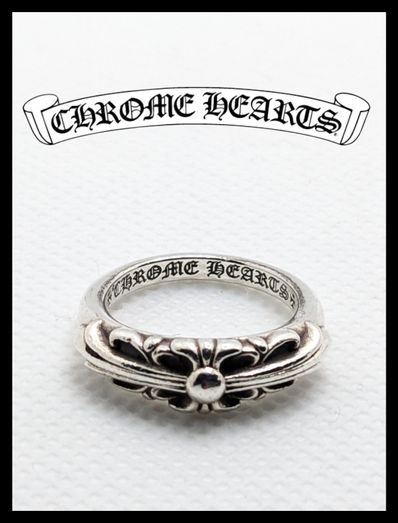Chrome Hearts Baby Classic Ring W / Floral Cross "Silver"