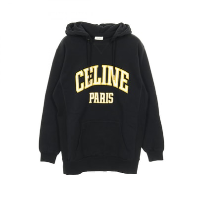セリーヌ CELINE パーカー 衣料品 トップス コットン レディース ブラック系 【中古】