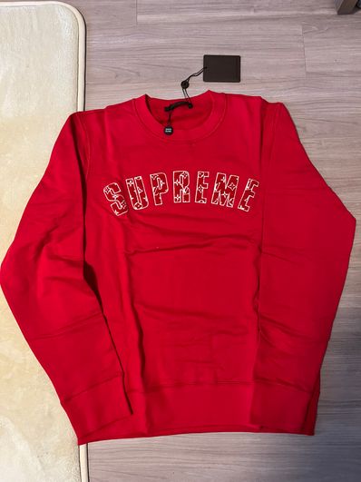 Supreme / Louis Vuitton Arc Logo Crewneck "Red"