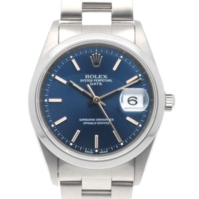 ロレックス デイト オイスターパーペチュアル 腕時計 時計 ステンレススチール 15200 自動巻き オーバーホール済 磨き直し済 K番 メンズ 1年保証 ROLEX 中古