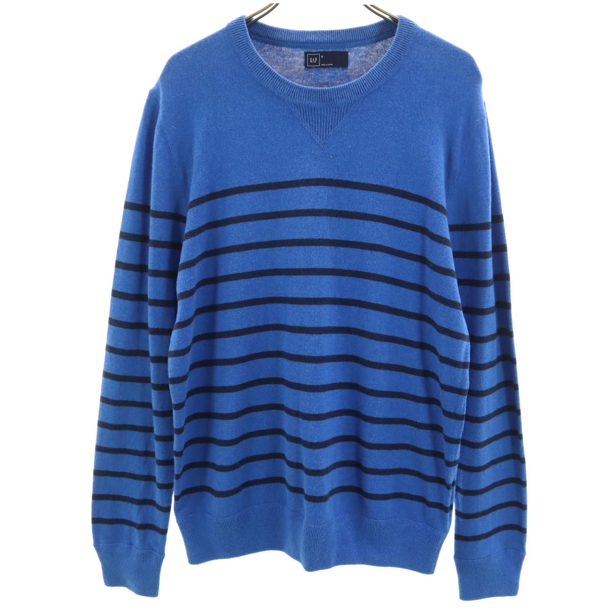 GAP ギャップ ボーダー柄 長袖 ニット S ブルー