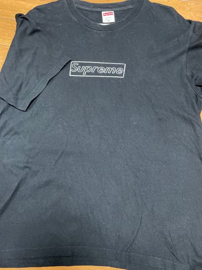 Supreme KAWS Chalk Logo Tee "Black"