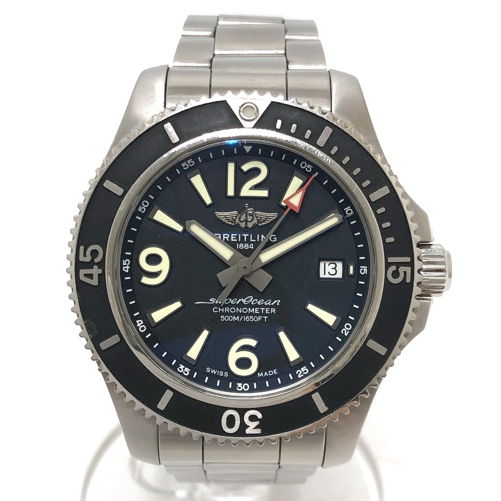 ブライトリング BREITLING スーパーオーシャン オートマチック 42 A1736602 自動巻き デイト クロノメーター 腕時計 SS シルバー