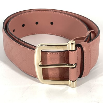 グッチ GUCCI マイクログッチシマ GG 281548 ズボン用ベルト ベルト レザー ピンク 美品