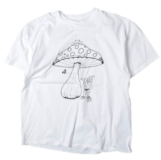 AWAKE NY x PROCELL アウェイク ニューヨーク プロセル 別注 アメリカ製 Mushroom Tee マッシュルームTシャツ XXL WHITE 半袖 きのこ トップス bt1076