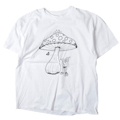 AWAKE NY x PROCELL アウェイク ニューヨーク プロセル 別注 アメリカ製 Mushroom Tee マッシュルームTシャツ XXL WHITE 半袖 きのこ トップス bt1076