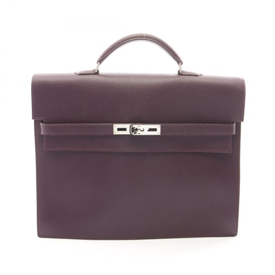 エルメス HERMES ケリーデペッシュ34 ブリーフケース バッグ レザー ヴォーエプソン ヴォーエプソン ヴィオレ □K刻印(2007年製造) メンズ レディース パープル系 【中古】
