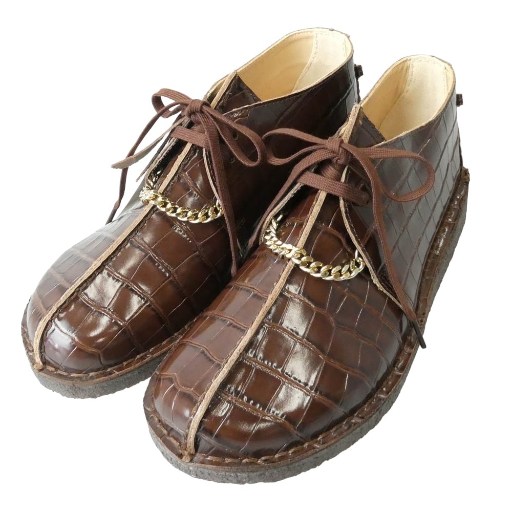 Supreme シュプリーム その他靴 24AW Clarks MARTINE ROSE Desert Trek クロコ型押し デザート シューズ ブラウン系 US10【新古品】【未使用】【中古】