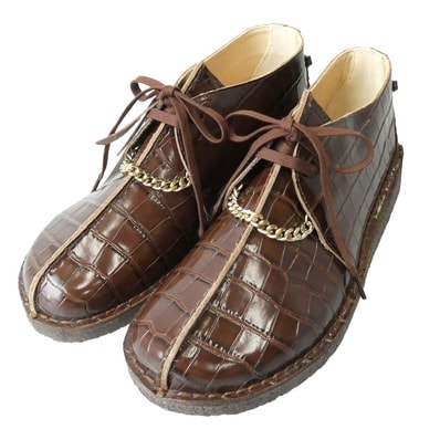 Supreme シュプリーム その他靴 24AW Clarks MARTINE ROSE Desert Trek クロコ型押し デザート シューズ ブラウン系 US10【新古品】【未使用】【中古】
