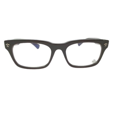 CHROME HEARTS クロムハーツ(原本無) メガネ GITTIN ANY?-A BSフレア テンプル ウェリントン サングラス 眼鏡 アイウェア ダークブラウン系 52□19-145【中古】