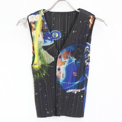 プリーツプリーズ PP02-JE101 ミレニアムクリシュナ プリント 横尾忠則 ベスト 3