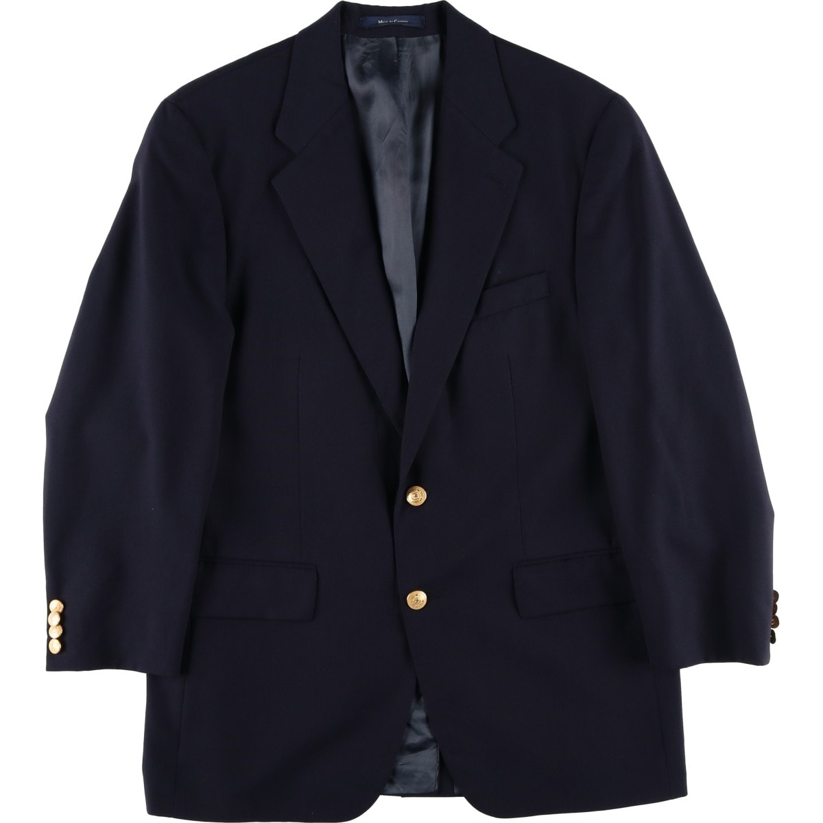 古着 80~90年代 ラルフローレン Ralph Lauren POLO UNIVERSITY CLUB 紺ブレザー テーラードジャケット カナダ製 メンズM相当 ヴィンテージ/eaa459664