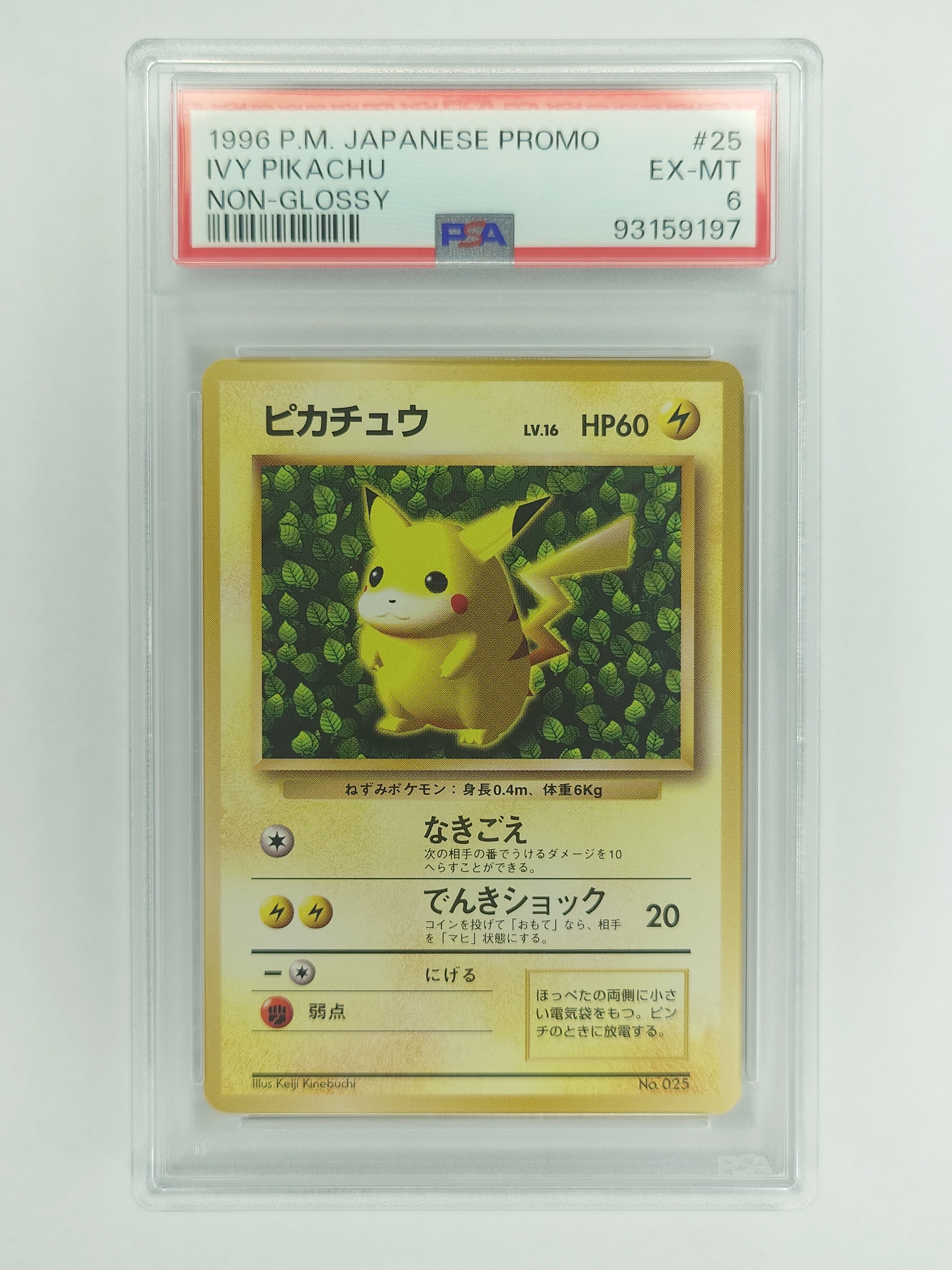 ピカチュウ P : 旧裏 (※ 光沢なし) [PMCG-P No.025](プロモーションカード「すぐわかるポケモンカードの遊びかた」)