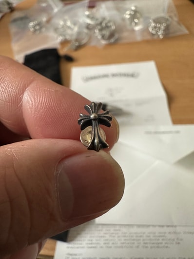 Chrome Hearts # 2 CH Cross Fat Stud Earrings "Silver"