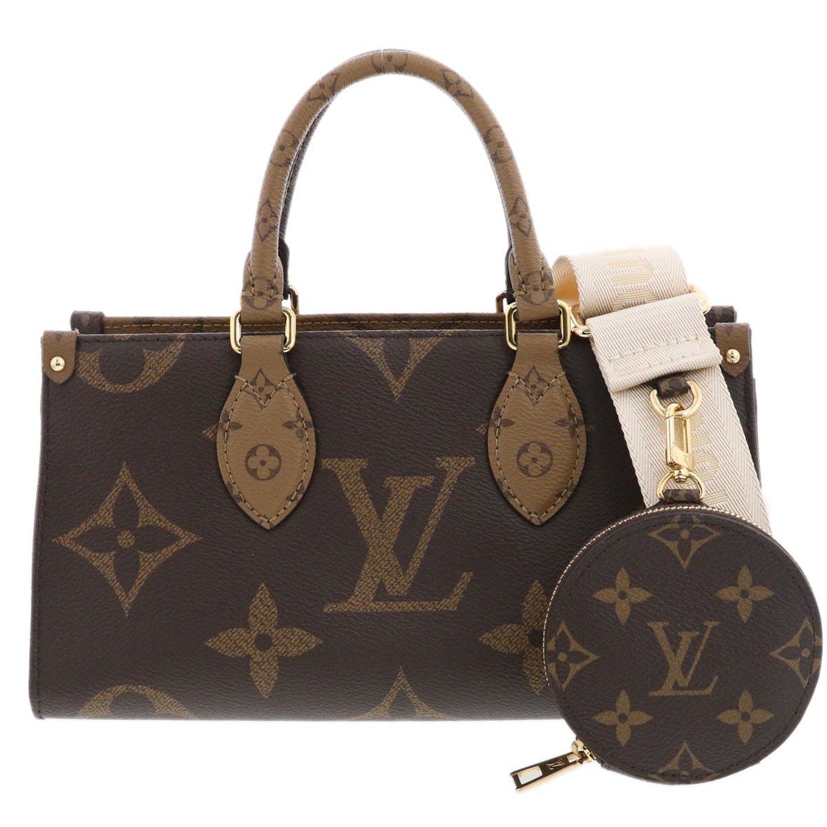 LOUIS VUITTON ルイ・ヴィトン オンザゴー EW 2way ショルダーバッグ ハンドバッグ M46653 モノグラムジャイアント モノグラム ブラウン レディース【中古】