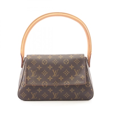 ルイ・ヴィトン LOUIS VUITTON ミニルーピング モノグラム ハンドバッグ バッグ PVCコーティングキャンバス レザー レディース ブラウン系 M51147 【中古】