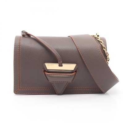 ロエベ LOEWE バルセロナ ソフト 2WAY ショルダーバッグ バッグ レザー レディース グレー系 / ブラウン系 303.12.W89 1615 【中古】