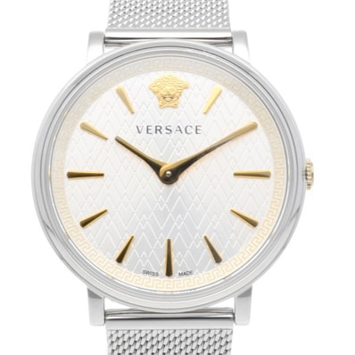 ヴェルサーチ アイコン 腕時計 時計 ステンレススチール クオーツ メンズ 1年保証 VERSACE 中古