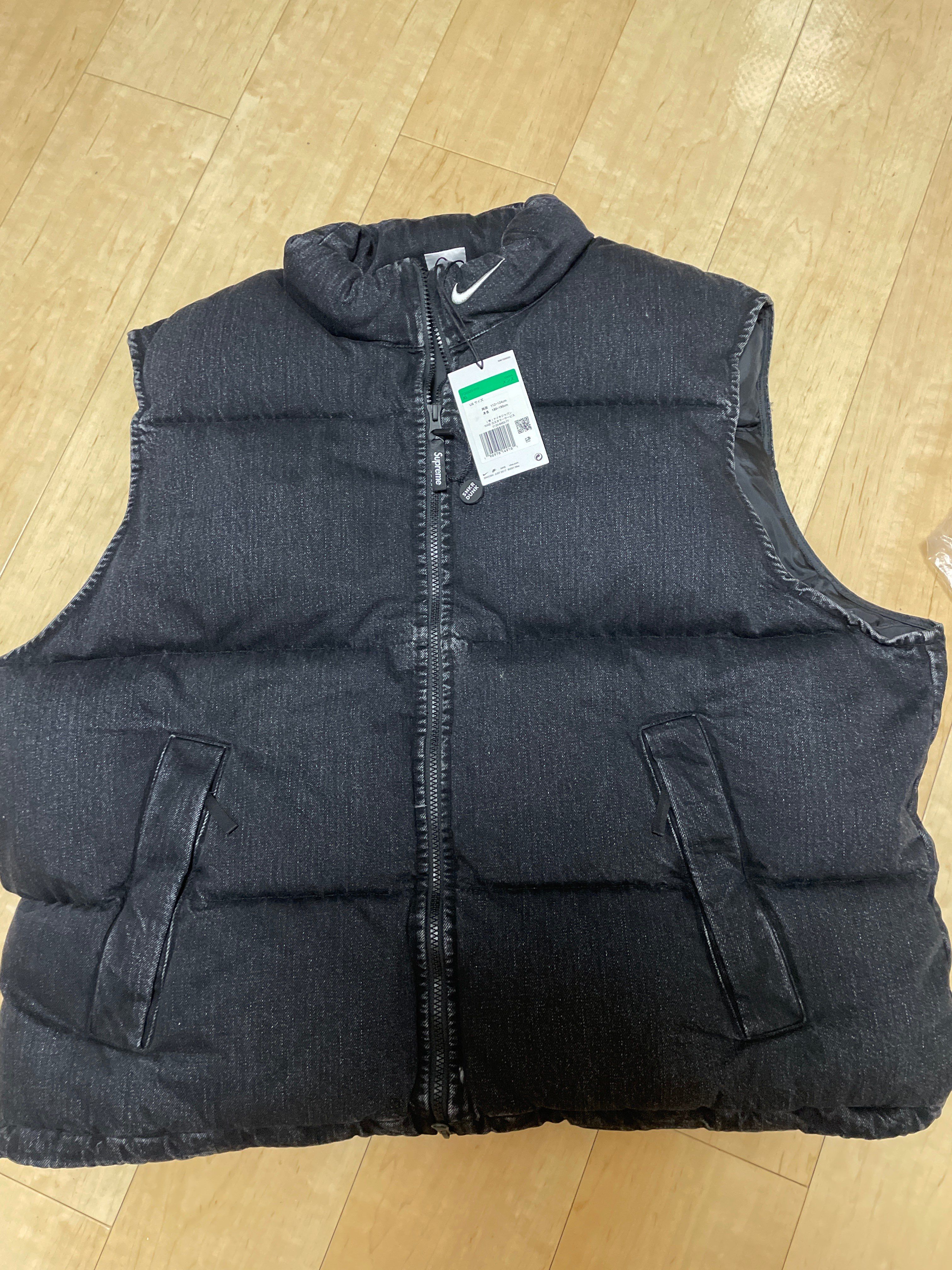 Supreme x Nike Denim Puffer Vest "Black"