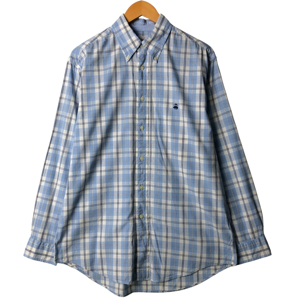 古着 ブルックスブラザーズ Brooks Brothers 346 REGULAR FIT 長袖 ボタンダウンチェックシャツ メンズM相当/eaa591250
