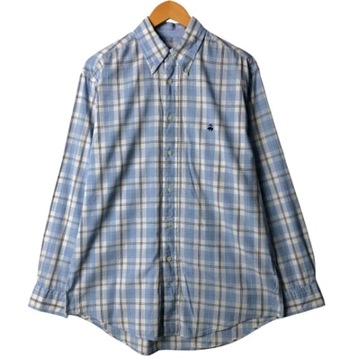 古着 ブルックスブラザーズ Brooks Brothers 346 REGULAR FIT 長袖 ボタンダウンチェックシャツ メンズM相当/eaa591250