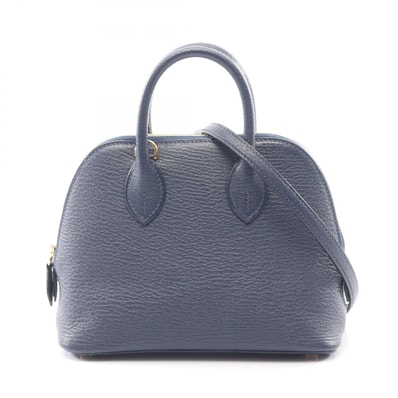 エルメス HERMES ボリード1923 ミニ ハンドバッグ バッグ レザー シェーブル シェーブル K刻印(2025年製造) レディース ネイビー系 ブルー 【中古】